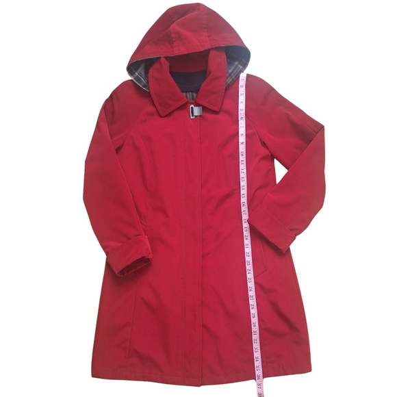 Rain Jacket Winter Raincoat Water Resistant Nautica Plaid Lining Rain Coat Sz S - Picture 7 of 12